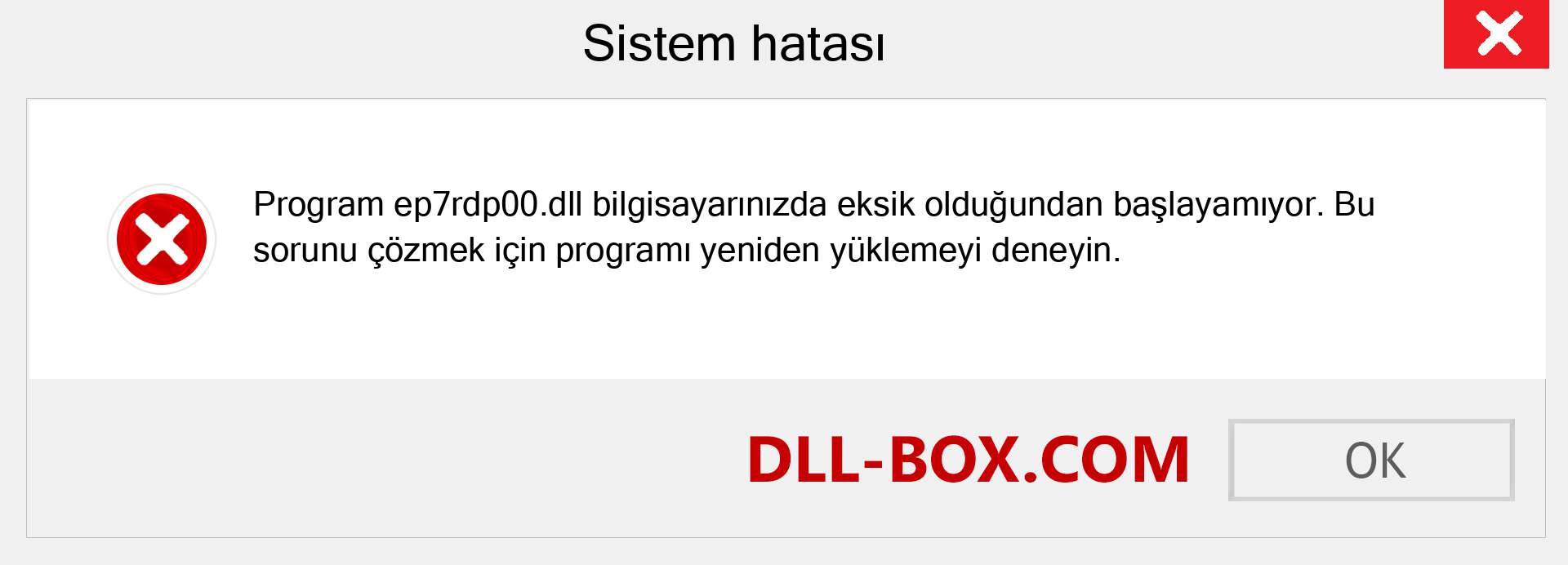 ep7rdp00.dll dosyası eksik mi? Windows 7, 8, 10 için İndirin - Windows'ta ep7rdp00 dll Eksik Hatasını Düzeltin, fotoğraflar, resimler